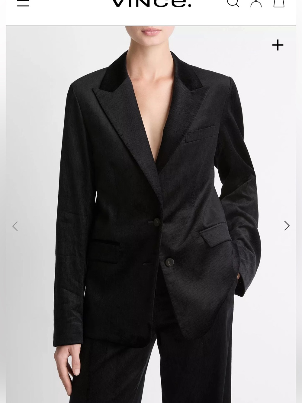 VINCE Black Velvet Blazer 8 NWT MSRP $698